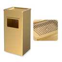 BEAMNOVA Gold Trash Can with Lid, Metal 12.2 * 9.8 * 24 in Waste Container