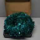 SINTENILL 6 FT Pop Up Christmas Tree with 100 LED Timer Lights & Remote, Green Collapsible Christmas Tinsel Tree Artificial Pencil Tree Xmas Decoration for Holiday Home Office Party, USB Powered