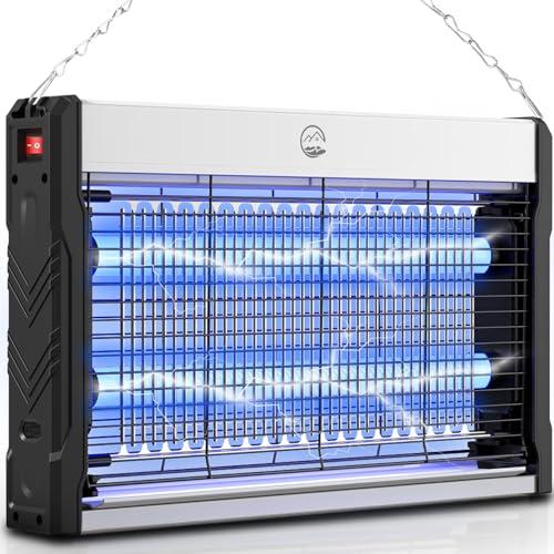Mosiller Electric Bug Zapper, 3000V High Voltage Indoor Mosquito Zapper, Powerful Hangable LED Bug Zapper for Fly, Mosquito, Moth, Gnat, Trap with Removable Washable Tray for Home Patio Backyard