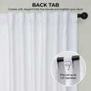 HPD Half Price Drapes Cotton True Blackout Curtains 120 inches Long Solid Thermal Insulated Window Treatment Curtain 50 X 120 (1 Panel), PRCT-BO09B-120, Whisper White