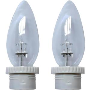 Brite Star Battery Operated Tiffany Replacement Bulb - 2 Count Flameless Candles with Timer- Perfect for Home Decor