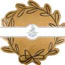 2 x Santa Barbara Design Studio Disposable Placemats - Set of 24 Die-Cut Kraft Paper Table Mats, 17" x 16", Wreath-Shaped