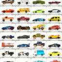 Saichotoy Display Case Compatible with Hot Wheels - Stackable Toy Car Storage, Transparent Organizer for Matchbox 1/64 Scale Diecast Cars (32 Packs, Clear Case Only)
