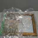 Devunaty Vintage Gold Framed Wall Art for Living Room, Whimsical Book Lover Wall Decor Aesthetic, Country Flower Field Canvas Print Painting, Rustic Farmhouse Book Pictures for Bedroom Library 12"x16" (Open-Air Library)