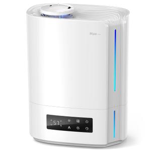 BREEZOME 6L Humidifiers for Bedroom Large Room & Essential Oil Diffuser, Ultrasonic Top Fill Cool Mist Humidifiers for Baby, Plants, Nursery Last up to 60 Hours, Smart Humidistat Control, Quiet, White