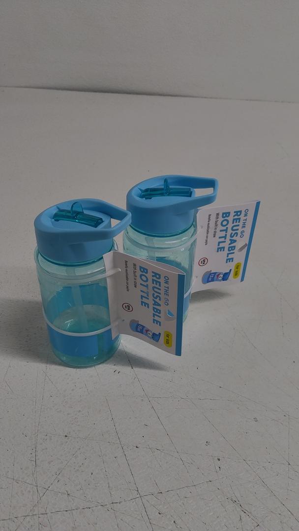 On The Go Reuseable Bottle, 15 oz, Pack of 2