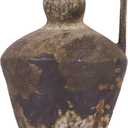 Wabi Sabi Rusty Vintage Vase, 9.8" Tall Wabi Sabi Decor Rustic Farmhouse Pottery Vase for Centerpiece, Textured Pottery Flower Vases for Home Decorative, Table, Living Room, Bedroom, Bathroom, Kitchen