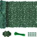 Artificial Ivy Privacy Fence Screen(No Assembly Required), 120"x40" Artificial Hedges Fence, Anti-Ultraviolet Artificial Faux Ivy Hedge for Outdoor, Garden Decor, Sweet Potato Leaves