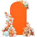 SUKAIKEQA 7.2FT Wedding Arch Cover – Stretchy Spandex Fabric Backdrop for Arch Stand – Ideal for Wedding Ceremony, Birthday Party, Baby Shower & Photo Booth Decoration (Orange)