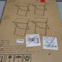 TV Trays Table Set of 4 Portable Folding TV Tray Table TV Dinner Tray with Sturdy MDF, Small Folding Tables with Phone & Tablet Slot, No Assembly Required, 15 x 18.9 x 25.6 in (Sea Blue Marble, 4Pcs)