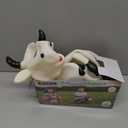 HotMax Bouncy Cow Hopping Horse Toys, Inflatable Bouncing Animal Hopper for Toddlers or Kids, Ride on Jumping Farm Toys for Boy or Girl Birthday Gift 2 3 4 Year Old (White Cow)