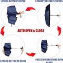 Jexine 6 Pcs Travel Compact Umbrella Automatic Open Close Windproof Small Light Backpack Purse Car Portable Collapsible Umbrella for Rain, Men Women (Black, Navy, Wine)