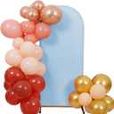 Peomeise 6.6FT Wedding Arch Cover，Bluemist Arch Backdrop Cover Stretchy Spandex Backdrop Stand Covers for Birthday Party Ceremony Banquet Decor(79.2" L x 39.6" W)