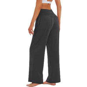 Stelle 28'' Wide Leg Yoga Pants Womens High Waisted Cozy Sweatpants Flowy Sports Athletic Lounge Pants with Pockets (XXL)