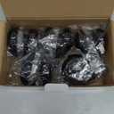 2 Inch Office Chair Wheels(Set of 5)-Heavy Duty Rubber Casters for Hardwood & Carpet, 2200lbs Capacity Universal Fit Smooth Rolling Casters Replacement Black