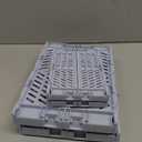 Plastic Storage Baskets for Desk Organizing, Office Drawer Organizer, 2 Medium+2 Small Durable Folding Storage Crate for Home Kitchen Classroom Office Bedroom and Bathroom Storage (Blue)