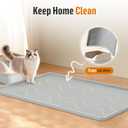 Silicone Cat Litter Mat, 24" x 24" Large Cat Litter Box Mat Litter Trapping Mat for Scatter Control, Waterproof, Soft on Kitty Paws, Clean Floor (Grey)