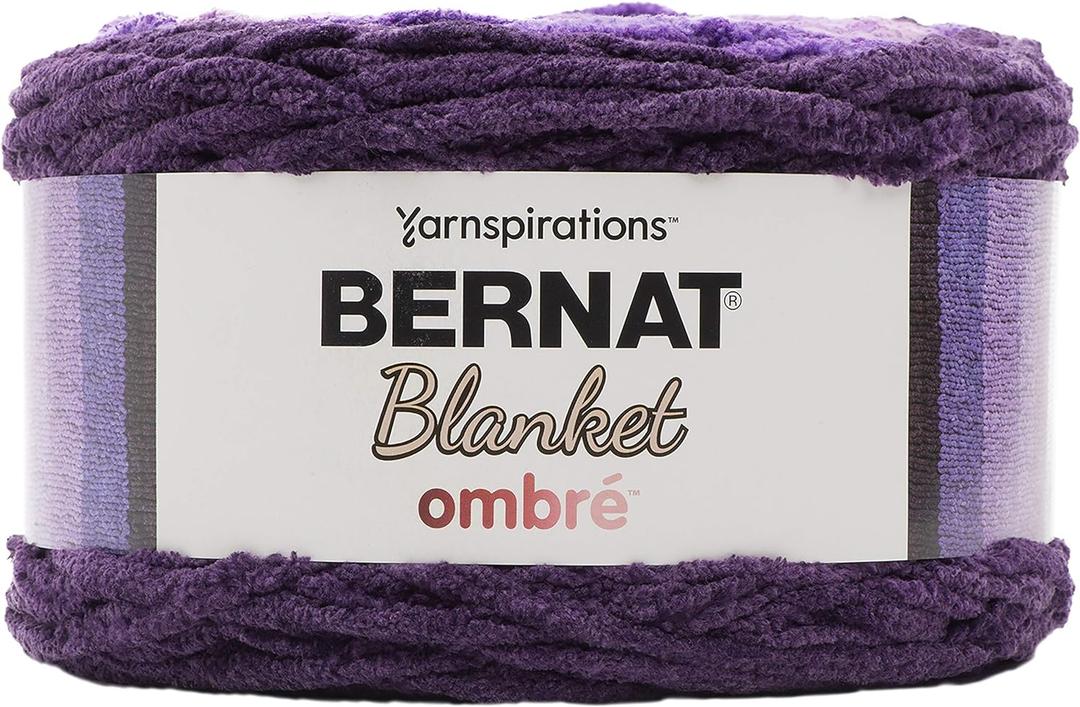 Bernat Blanket Yarn, Eggplant Ombre