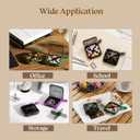 1 Pack Grey Pill Organizer with Strap, 4 Compartments, Compact Travel Pill Box Case, Portable and Moistureproof to Store Vitamins, Medication and Supplements