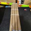 1” Diameter Curtain Rods Itself is 30 to 144 inch 1 Pack Fit 30-142 inch, 66 to 120 inch Window with Heavy Duty Adjustable Rod Matte Wood Grain Splicing Metal Extra Long Curtain Rod for Windows