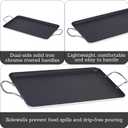 Imusa Double Burner Griddle Non-Stick 20-Inch, Black