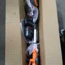 Electric Weed Wacker Cordless Eater 24V Battery Powered Brushless Brush Cutter with 2X4.0Ah Batteries Fast Charger Lightweight Grass Trimmer 2 Types Blades for Lawn Yard Garden (Orange)