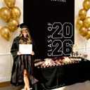 Class of 2026 Graduation Banner 5X6feet - Large CONGRATS GRAD Polyester Banner, Photo Backdrop & Wall Decor for Commencement Party Supplies, Black and White Graduation Party Decorations for High School & College