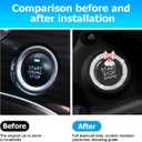 Bling Car Engine Start Ring Stickers, 2PCS Crystal Rhinestone Bow Vehicle Push Start Stop Button Cover, Auto Key lgnition Knob Decals for Women Girls, Universal for SUV RV Truck (White)