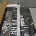 TERENCE Keyboard Piano 61 Keys Dual HiFi Speakers Digital Piano with 51 Panel Function Buttons LED Display Dual Keyboard 2 Power Options Electric Piano Support for Headset and Microphone (black)