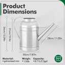 Galvanized Iron Watering Can for Indoor Plants, Bowl Watering Cans for House Plant Garden Flower, Long Spout Water Can for Outdoor Watering Plants 8.71L 2.3 Gallon