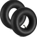4.10/3.50-4 Inner Tube with Bent Valve Stem (2-Pack) - Heavy Duty Replacement Tire Tubes for Wheelbarrows, Mowers, Hand Trucks, Yard Trailers