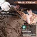 KingCamp Double Sleeping Bag for Adults, Queen Size 2 Person XXL Flannel Sleeping Bag, Waterproof Lightweight Flannel Quilt with 2 Pillows, Perfect for Couples Family Camping Hiking, Size: Double