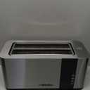 Mueller UltraToast Full Stainless Steel Toaster 4 Slice, Long Extra-Wide Slots for Bagels and Waffles, 6 Browning Levels, LED Display, Cancel/Defrost/Reheat Functions & Removable Tray, Kitchen Gadgets