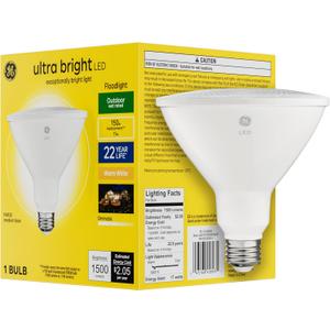 GE Ultra Bright LED Light Bulb, 150 Watt, Warm White, PAR38 Outdoor Floodlight