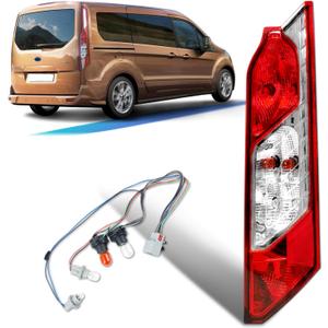 Tail Lights Compatible with Ford Transit Connect 2014-2023 Rear Lamp With New Bulbs and Harness Taillight Rear Brake Lamp Signal Assembly(Right Passenger Side)