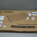 Teak Bath Mat 32"x18" Extra Large - Solid Wood Shower Mat for Bathroom, Spa & Outdoor Use - Non-Slip Fast-Drying Design - Natural Teak Wood - Wide Slat Floor Mat for Tub & Pool