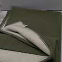 KOZYFLY Area Rug 3x5 Ft Washable Rugs for Entryway Non Slip Rubber Backed Throw Rugs Indoor Door Mat Woven Cotton Floor Carpet for Front Door Entrance Foyer Kitchen, Dark Green