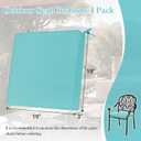 Basic Beyond Outdoor Chair Cushions for Patio Furniture, Waterproof Outdoor Seat Cushions Set of 4 19 x 19, Patio Chair Cushions Set of 4 with Ties and Handle, Teal
