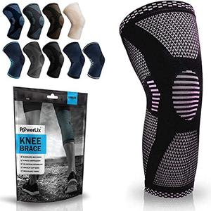 POWERLIX Leg Sleeve - Best Knee Brace for Leg Pain for Men & Women Knee Support for Running, Basketball, Weightlifting, Gym, Workout, Sports “Please Check Sizing Chart XL
