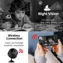 Hidden Camera Surveillance Monitor - WiFi Nanny Cam with 1080P Night Vision, Motion Detection, and Smartphone Compatibility - Indoor Spy Camera for Home/Baby/Office