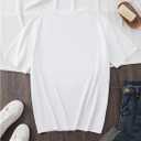 SweatyRocks Women's Floral Top T Shirts Summer Graphic Tees Short Sleeve Crew Neck Tops (White, S)