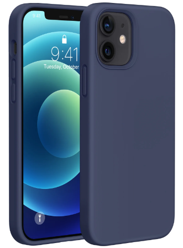 Miracase Compatible with iPhone 12 Case and iPhone 12 Pro Case, Liquid Silicone Gel Rubber Full Body Protection Shockproof Drop Protection Phone Case for iPhone 12/12 Pro 6.1 inch, Dark Purple