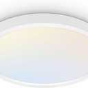 hykolity 18 Inch LED Round Flat Panel Light, White, 32W, 3200lm, 3000K/4000K/5000K CCT Selectable, 120Beam Angle, Dimmable Edge-Lit Flush Mount Ceiling Light Fixture - ETL Listed