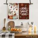 2 x Artoid Mode Wild Flowers Pumpkin Fall Kitchen Towels Set of 4 18x26 Inch