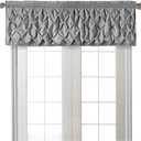 VCNY HOME - Valance, Window Treatment with Rod Pocket, Modern Home Decor (Carmen Grey, 60" x 20")
