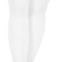 Truform Anti Embolism Stockings, Thigh High Post Surgery Recovery Hospital Style, 18 mmHg Compression for Men and Women, Full Length Ted Hose, Open Toe, White, Large