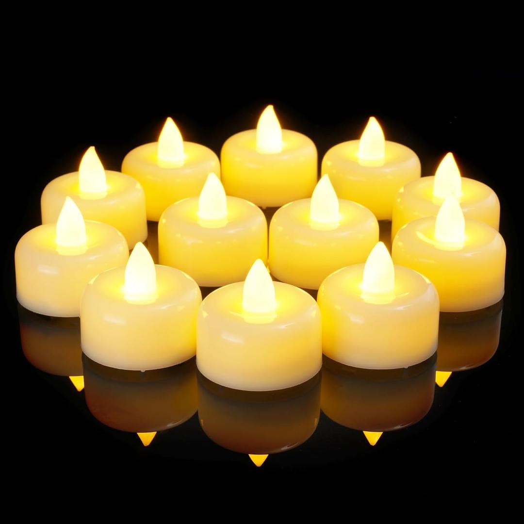 Amagic 21 Pack Flameless LED Tea Lights Candles Battery Operated, Electric Fake Tealight Candles for Votive, Halloween, Christmas, Home Decor, Wedding, Table Decor (21Pack)