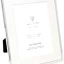 Isaac Jacobs 7x9 (Matted 5x7) Silver Metal Picture Frame, Classic Metal Photo Frame Made For Tabletop & Hanging Display, Home and Office Dcor, Photo Gallery and Wall Art (7x9 (Matted 5x7), Silver)