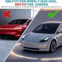 Wheel Rim Protector for Model Y2020-2024 21 inch Überturbine Wheels, ABS Hubcap Trims,Easy Snap-on Installtion, Scratch Prevention, Styling Upgrade Model Y Accessories (Gunpowder set of 4)