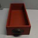 TURSTIN Christmas Hot Cocoa Bar Wood Storage Box Rustic Farmhouse Hot Cocoa Bar Accessories With Handle Decorative Christmas Wood Storage Bins Box Organizer Storage Caddy Xmas Open Holder Box for Home